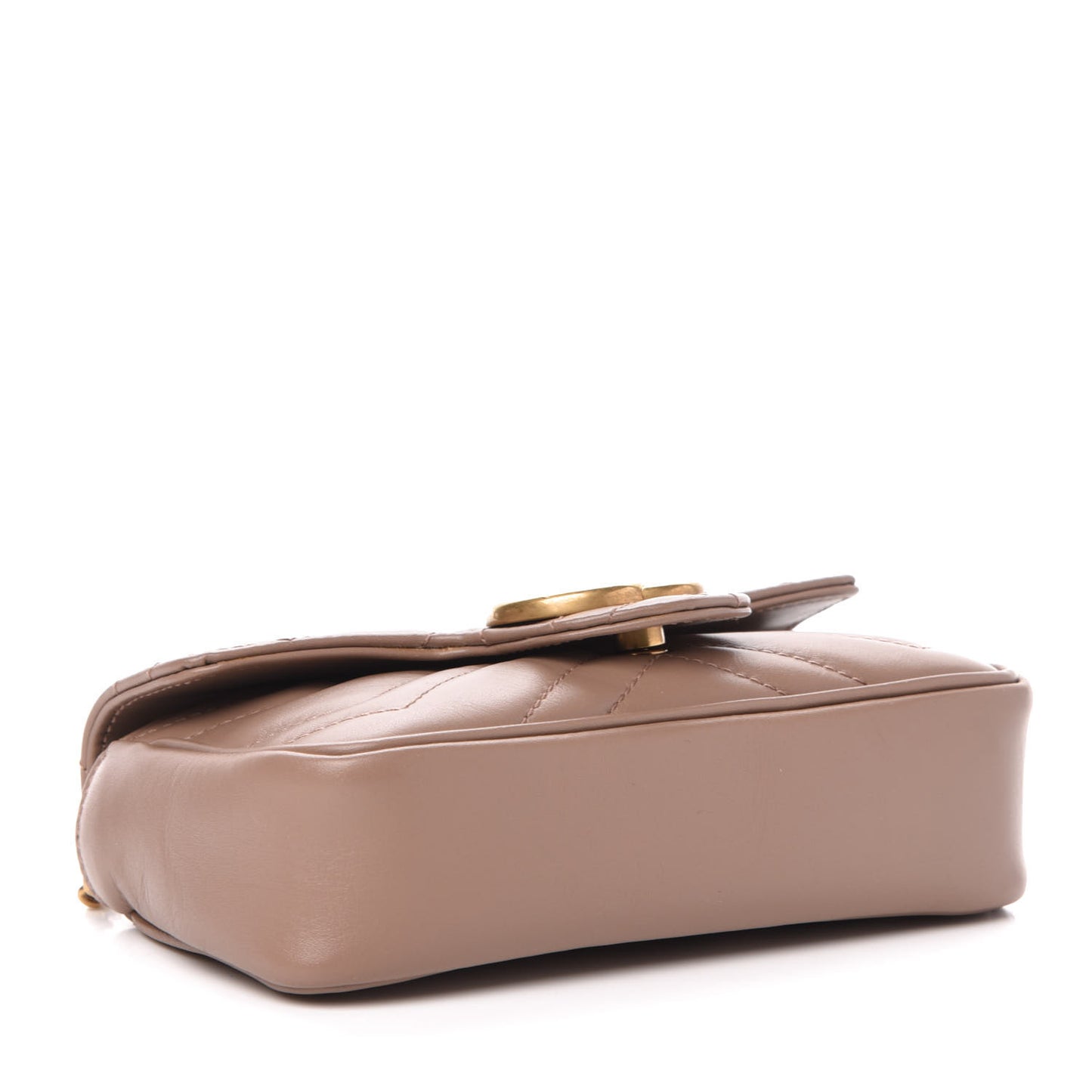 Calfskin Matelasse Super Mini GG Marmont Shoulder Bag Porcelain Rose