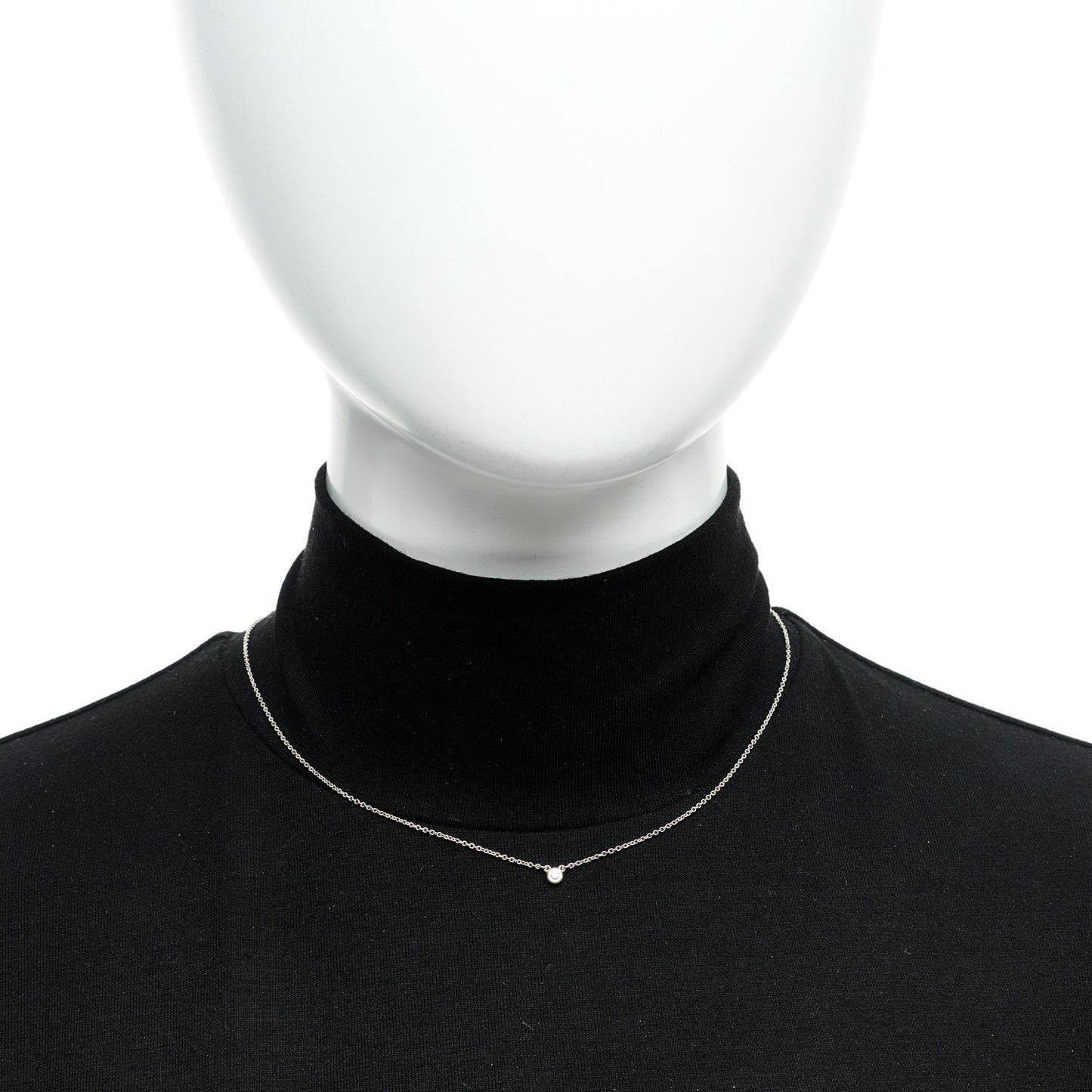 Sterling Silver Diamond .03ct Elsa Peretti Diamonds by the Yard Pendant Necklace