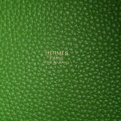 Hermes Taurillon Clemence Picotin Lock 18 PM Vert Yucca 6 of 11