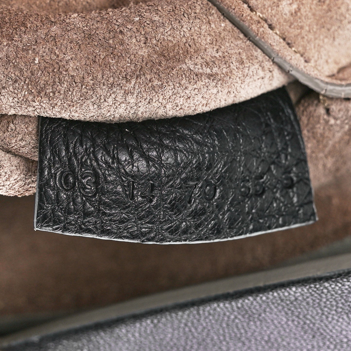 Grained Calfskin Lambskin Mini Drew Shoulder Bag Black