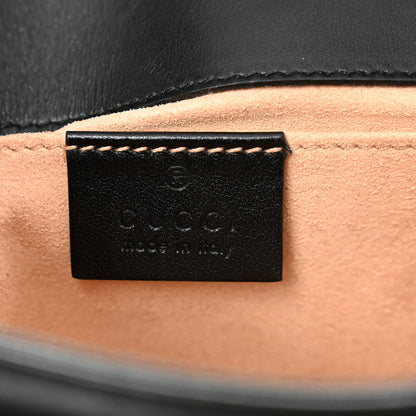 Gucci Calfskin Matelasse Small GG Marmont Shoulder Bag Black 6 of 11