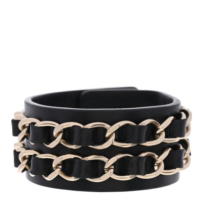 Chanel Lambskin CC Chain Turnlock Bracelet M Black 3 of 5