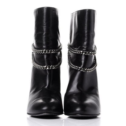 Saint Laurent Calfskin Debbie 100 Ankle Boots 36 Black 2 of 10
