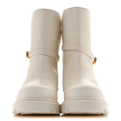 Christian Dior Calfskin Empreinte Ankle Boot 39 White 3 of 9