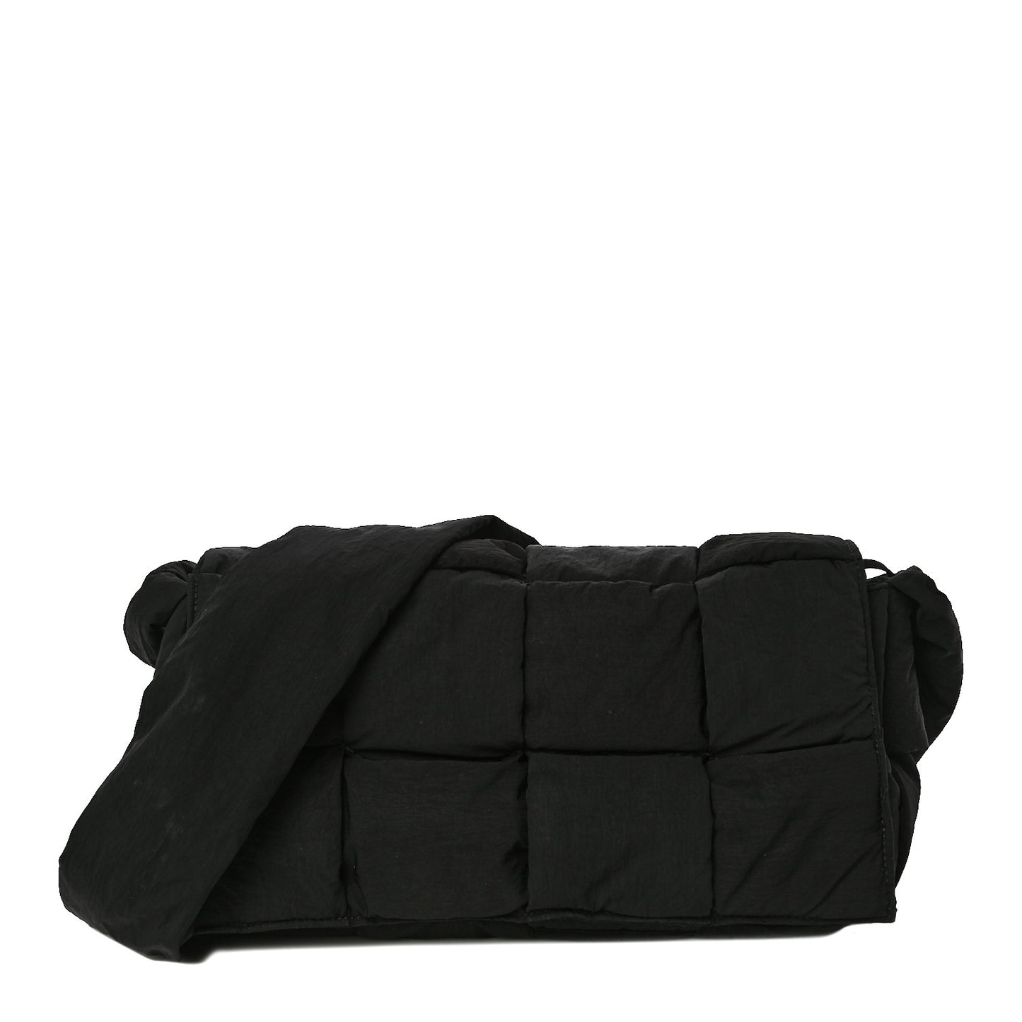 Nylon Intrecciato Padded Tech Cassette Bag Black