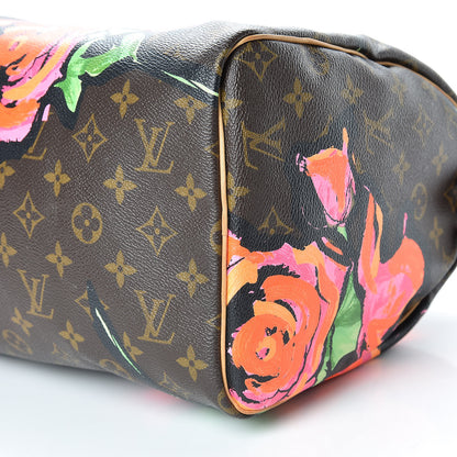 Louis Vuitton Monogram Roses Speedy 30 10 of 15
