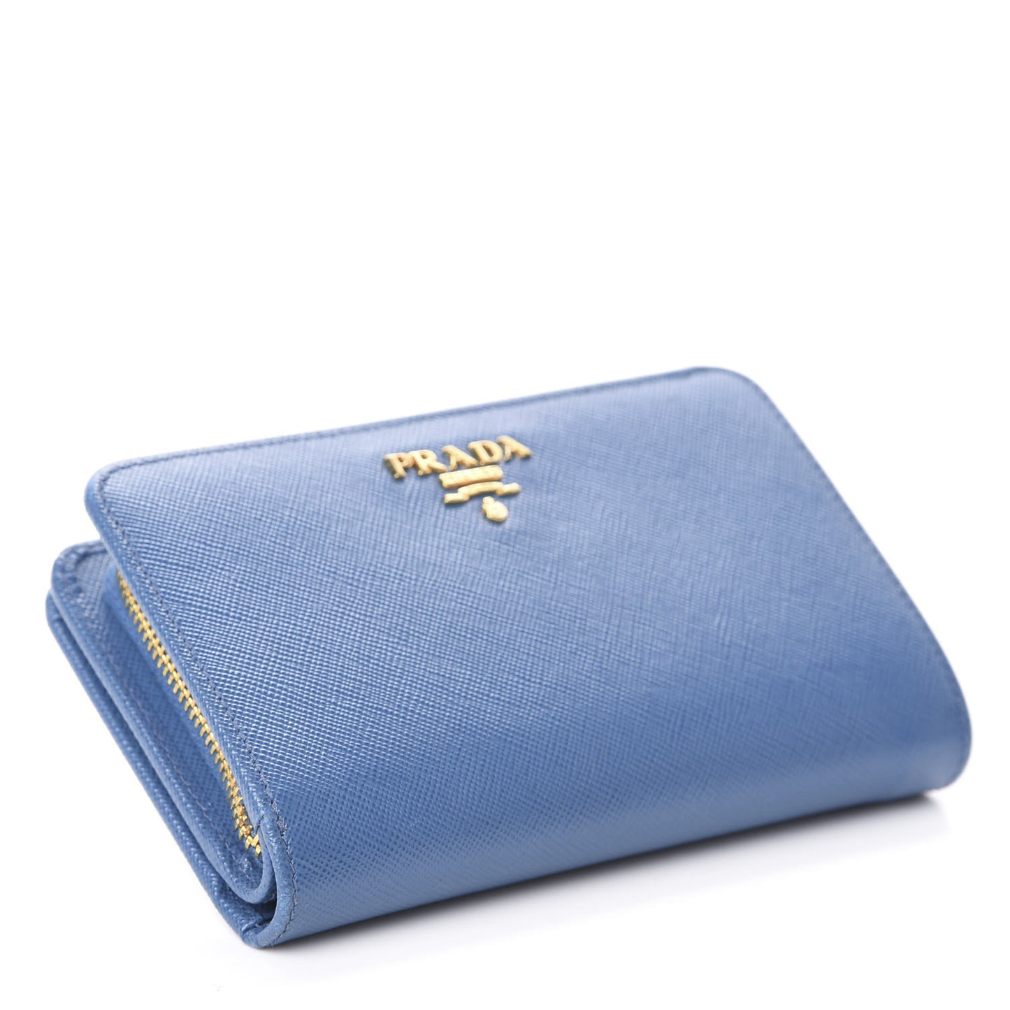 Saffiano Metal Compact Wallet Bluette Mare