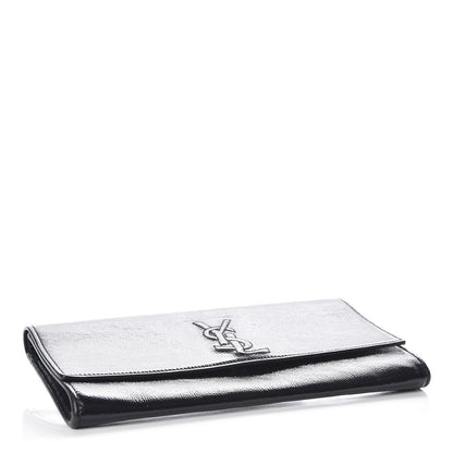 Saint Laurent Textured Patent Monogram Small Belle De Jour Clutch Black 4 of 9