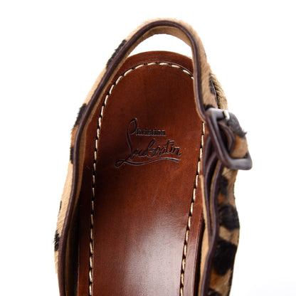 Christian Louboutin Pony Hair Tigresse 140 Espadrille Wedges 41 7 of 9