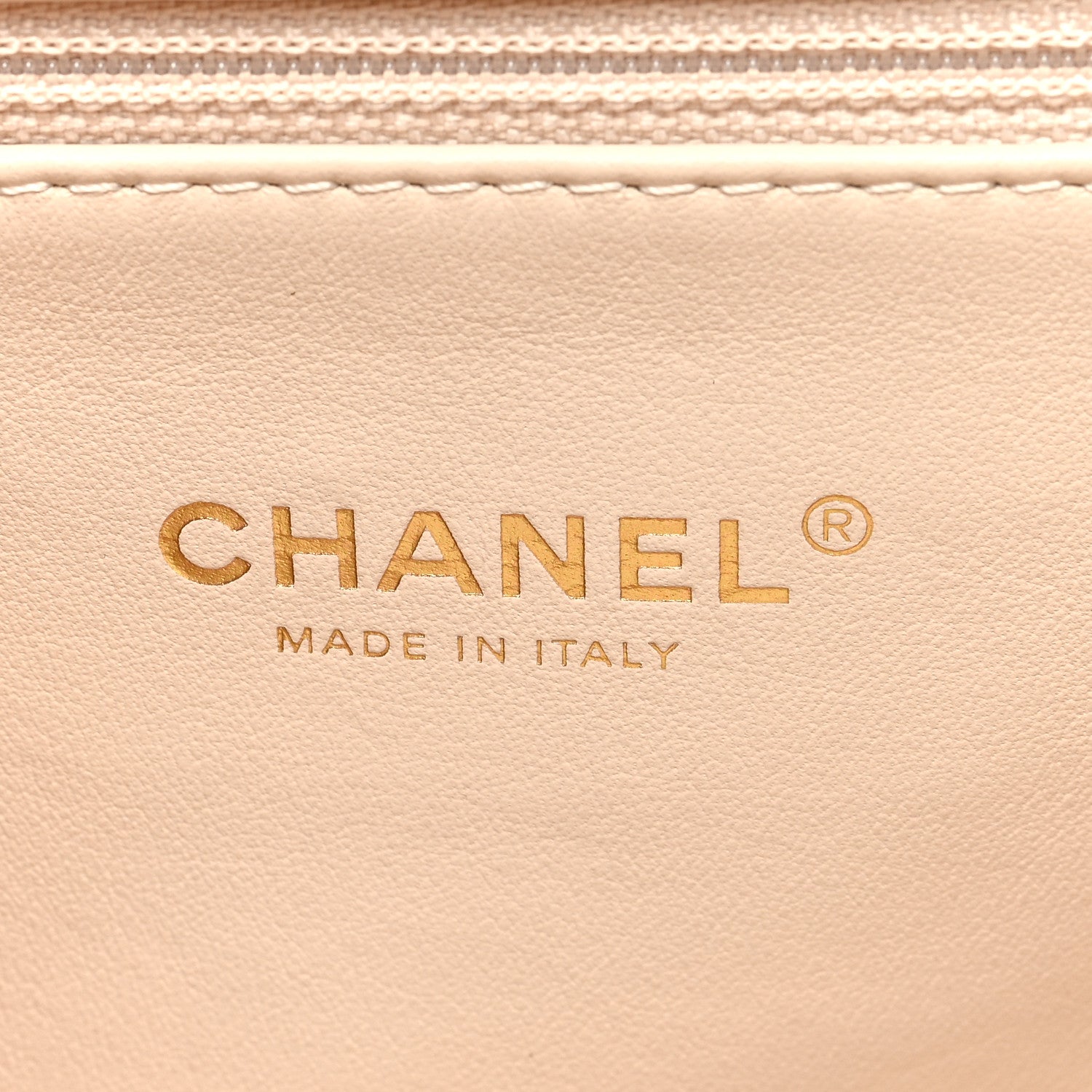 Chanel Lambskin Quilted Chaine Lettre Square Flap Beige 6 of 10