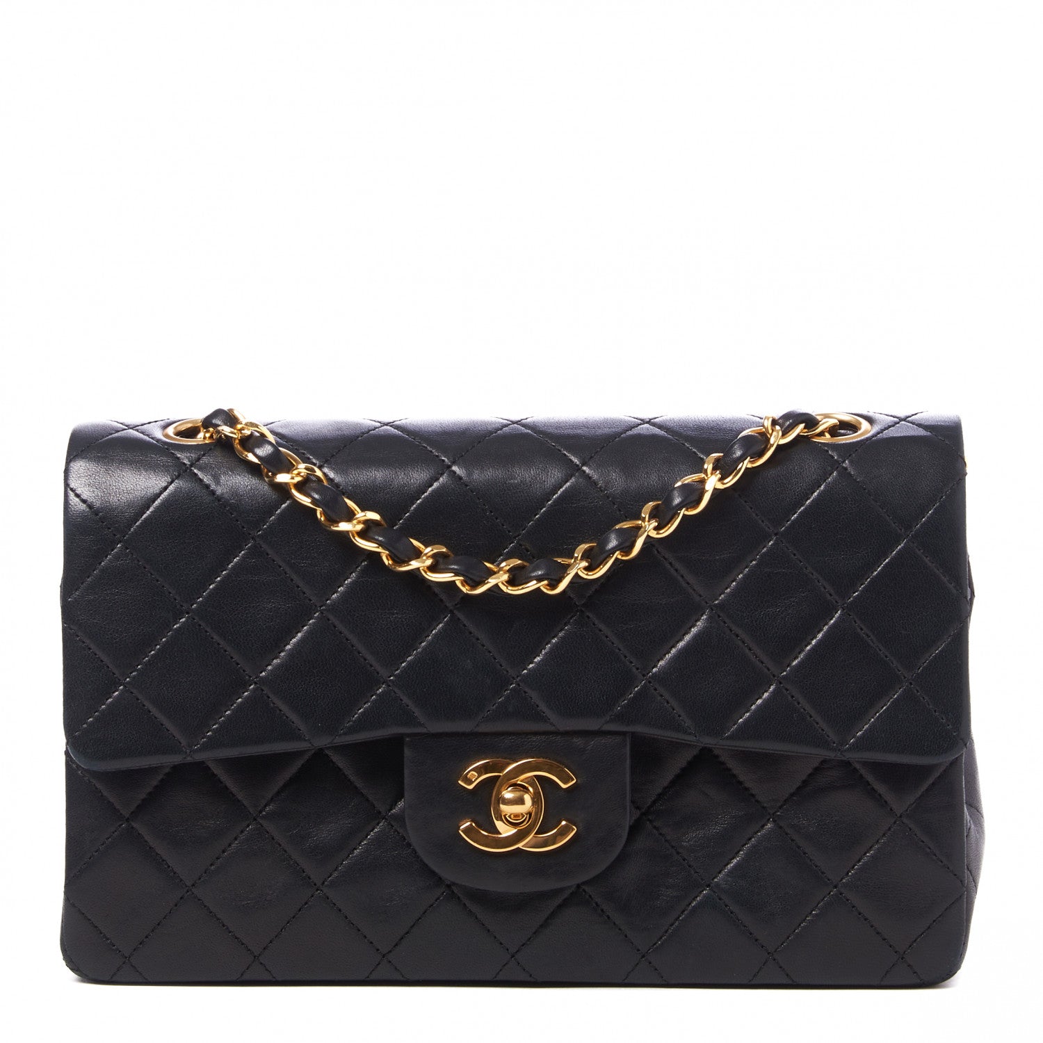 Chanel Lambskin Quilted Small Double Flap Black 1 of 9