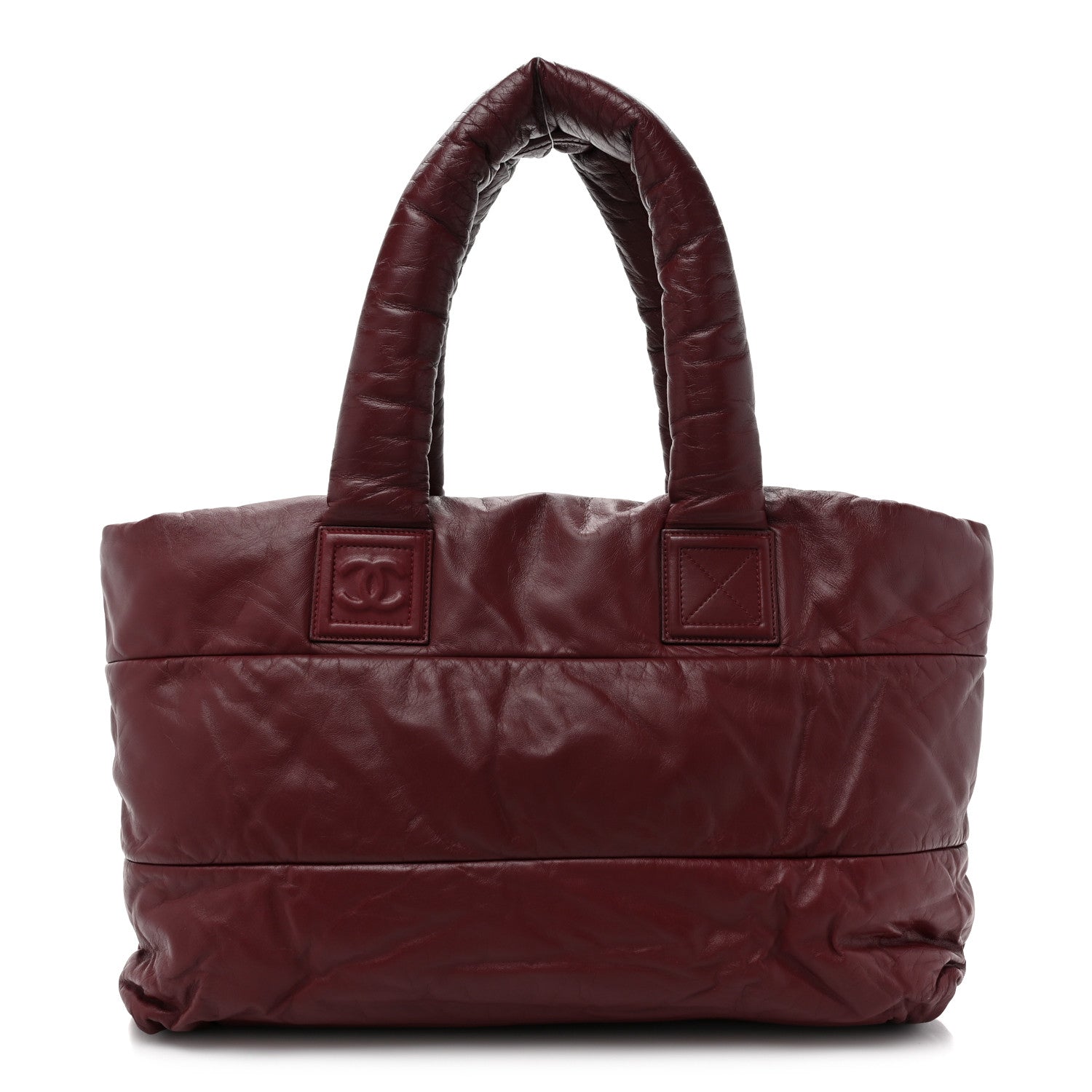 Chanel Lambskin Quilted Large Coco Cocoon Tote Burgundy 1 of 9
