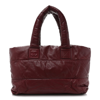 Chanel Lambskin Quilted Large Coco Cocoon Tote Burgundy 1 of 9