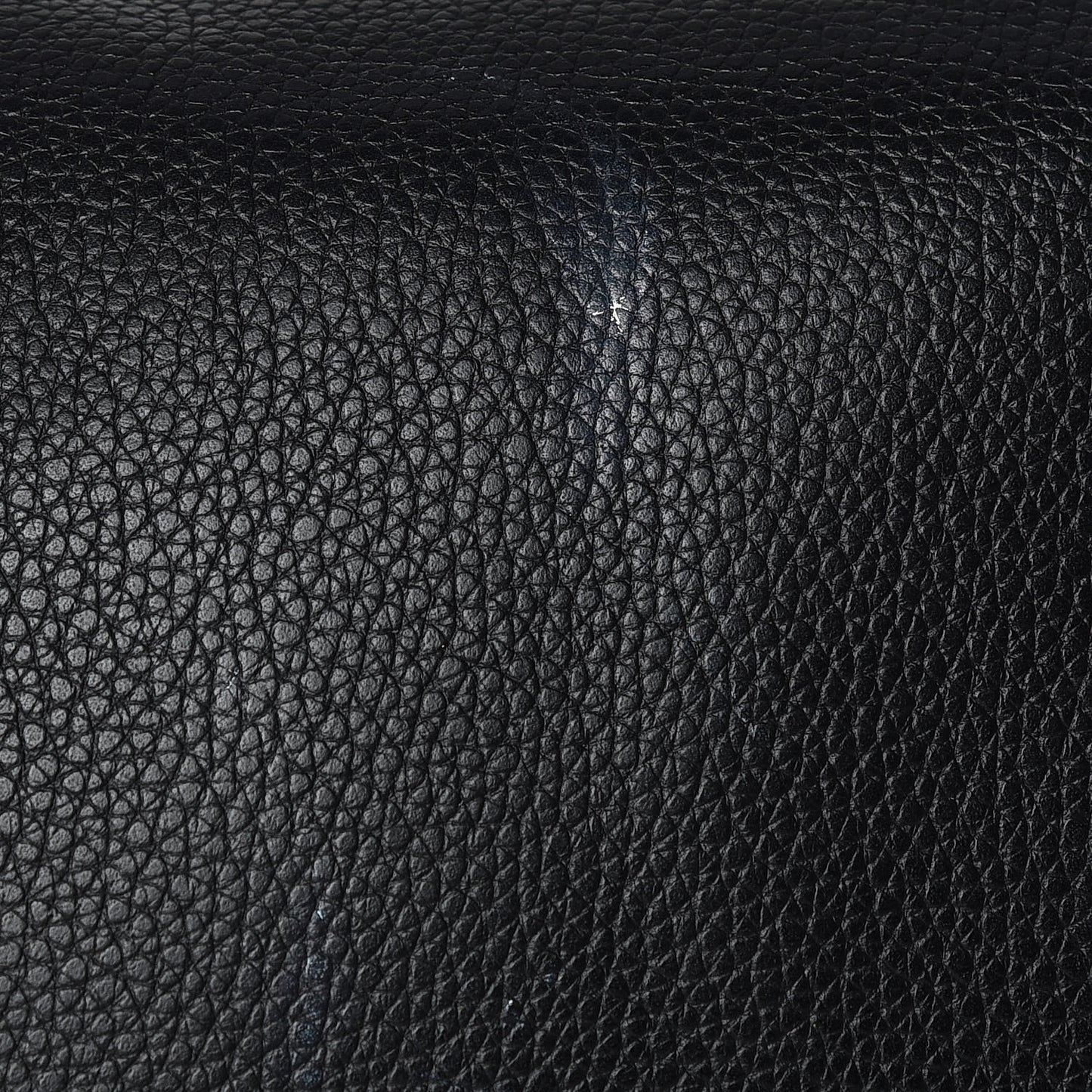 Pebbled Calfskin Large Skull Padlock Zip Around Tote Black