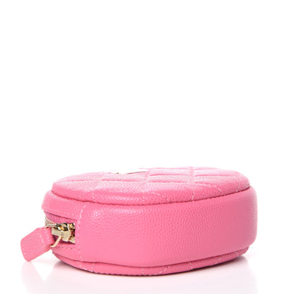 Chanel Caviar Quilted Zip Around Classic Coin Purse Pink 4 of 8