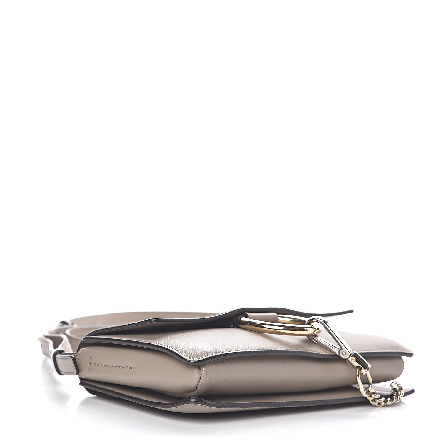 Chloe Suede Calfskin Small Faye Shoulder Bag Motty Grey 4 of 15