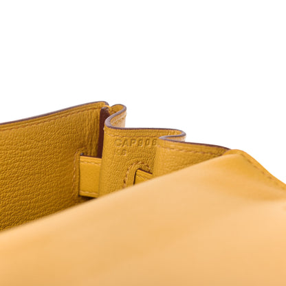 Hermes Evercolor Kelly Retourne 28 Jaune Ambre 10 of 13