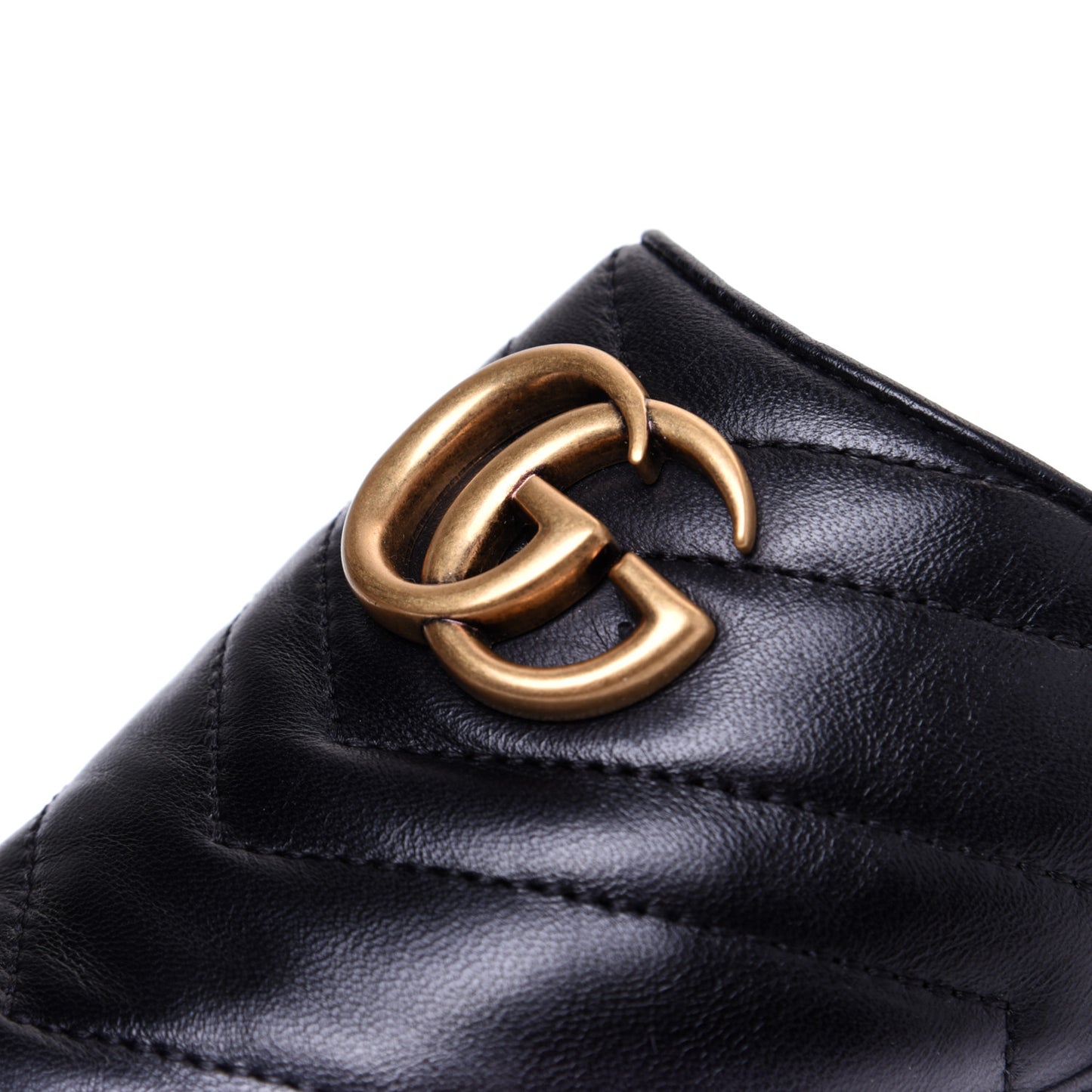 Nappa Matelasse GG Marmont Espadrille Slippers 37.5 Black