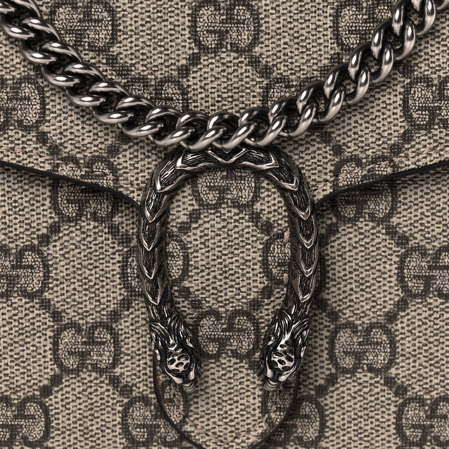 Gucci GG Supreme Monogram Mini Dionysus Chain Wallet Beige Taupe 7 of 11
