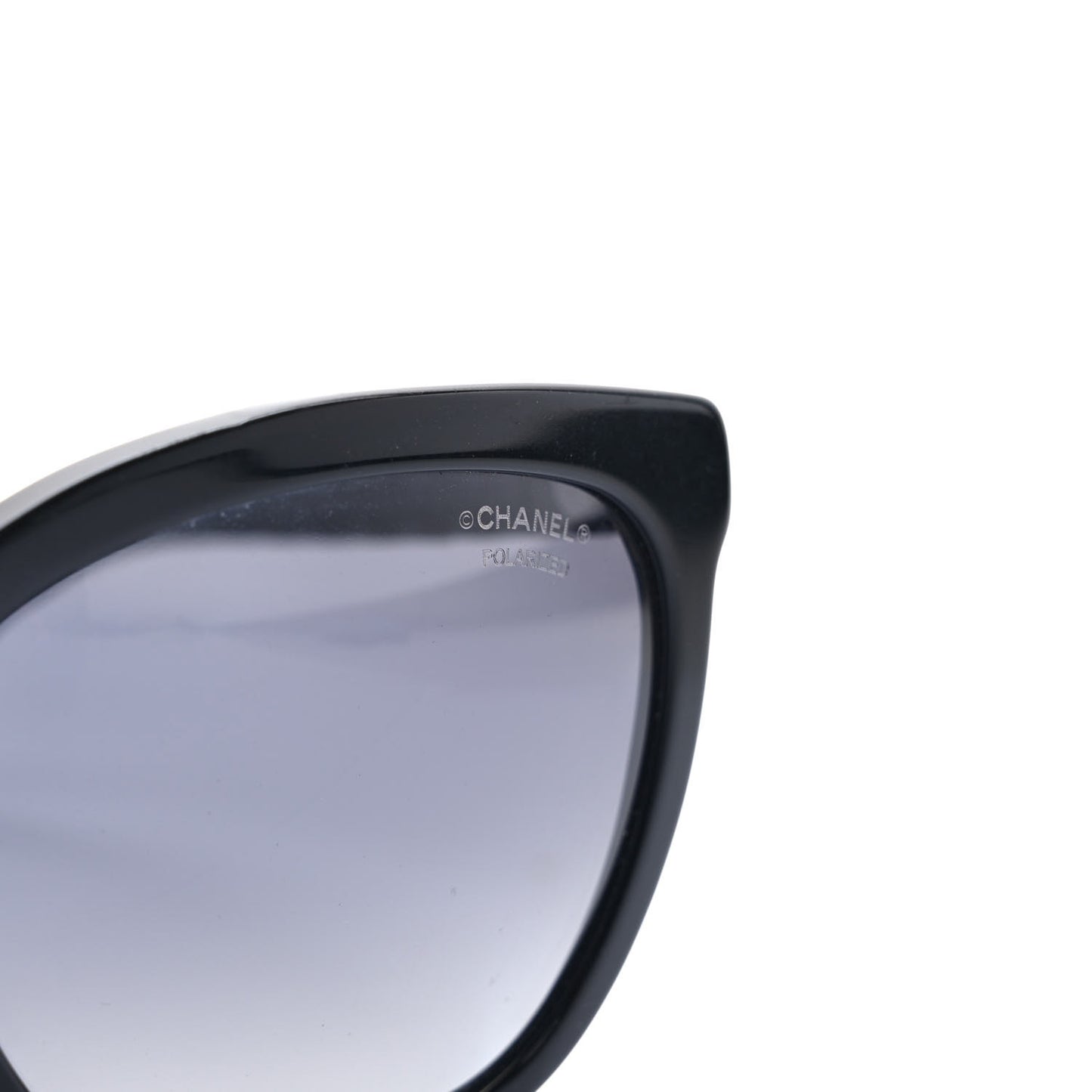 Acetate Quilted Polarized Butterfly CC Sunglasses 5288-Q Black