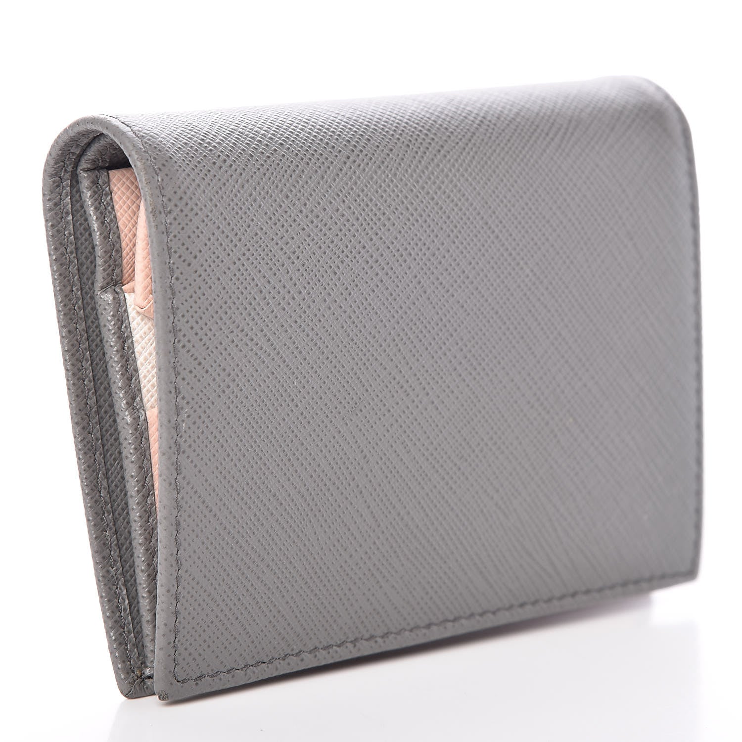 Prada Saffiano Multicolor Compact Wallet Marmo Pesca 3 of 10