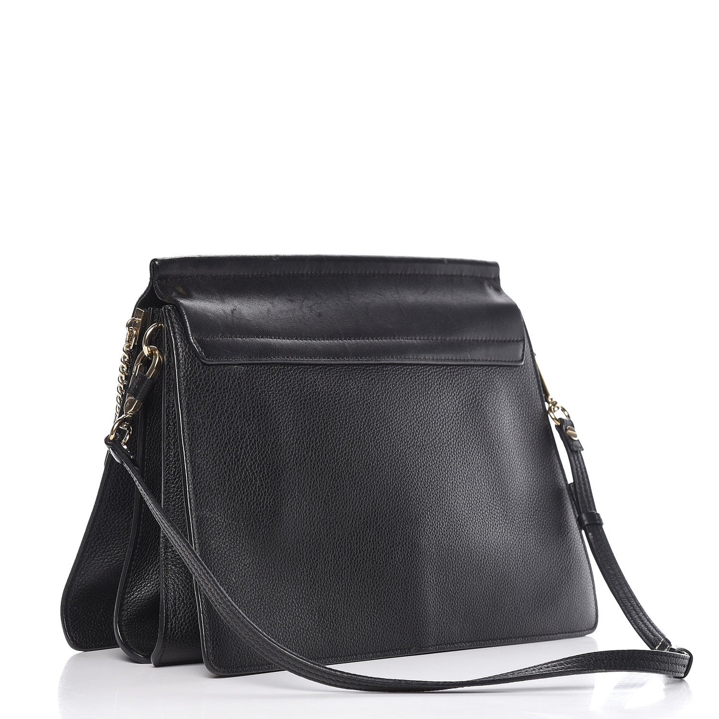 Calfskin Medium Faye Shoulder Bag Black