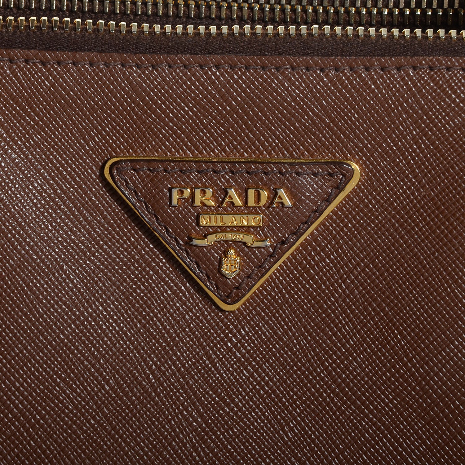 Prada Saffiano Lux Large Double Zip Tote Cocoa 11 of 12