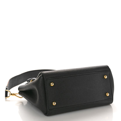 Burberry Soft Grain Calfskin Small Buckle Tote Black 4 of 13