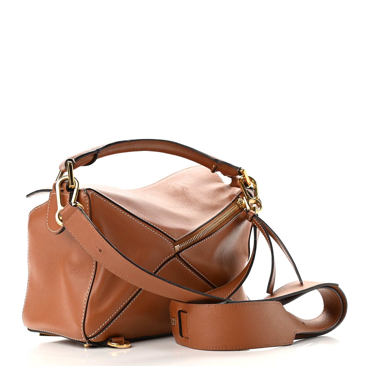 Loewe Calfskin Small Puzzle Bag Tan 3 of 11