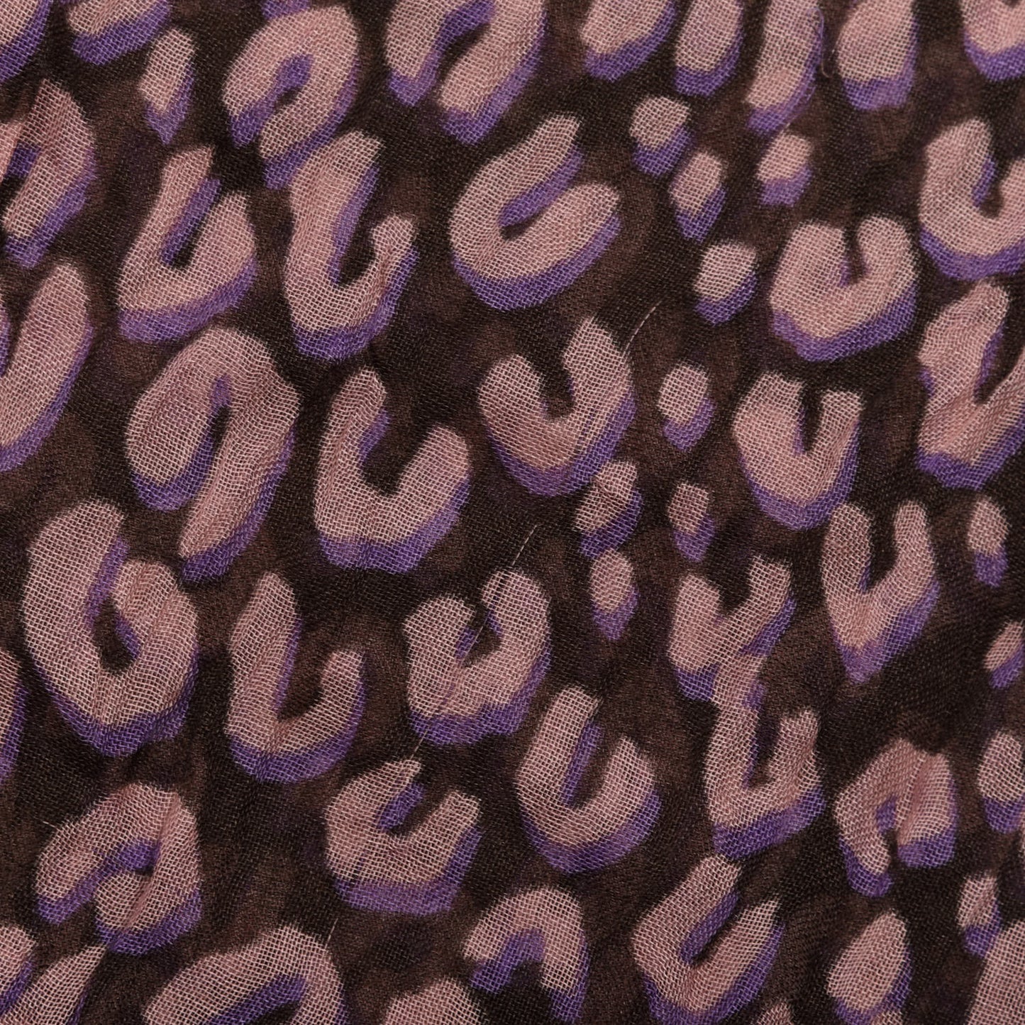 Cashmere Silk Leopard Etole Stole Mauve