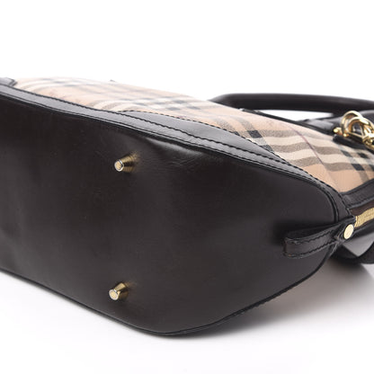 Burberry Haymarket Check Small Orchard Bowling Bag Chocolate 9 of 13