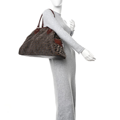 Fendi Velvet Zucca Vitello Large Bag De Jour Fango 2 of 16