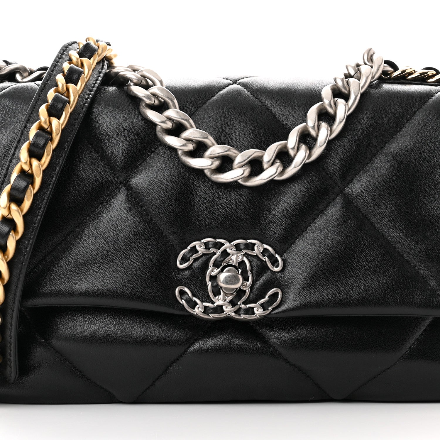 Chanel Lambskin Quilted Medium Chanel 19 Flap Black 7 of 9