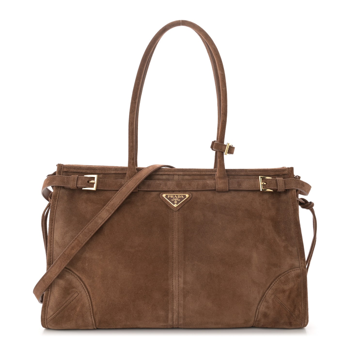 Suede Large Bonnie Shoulder Bag Cocoa Brown