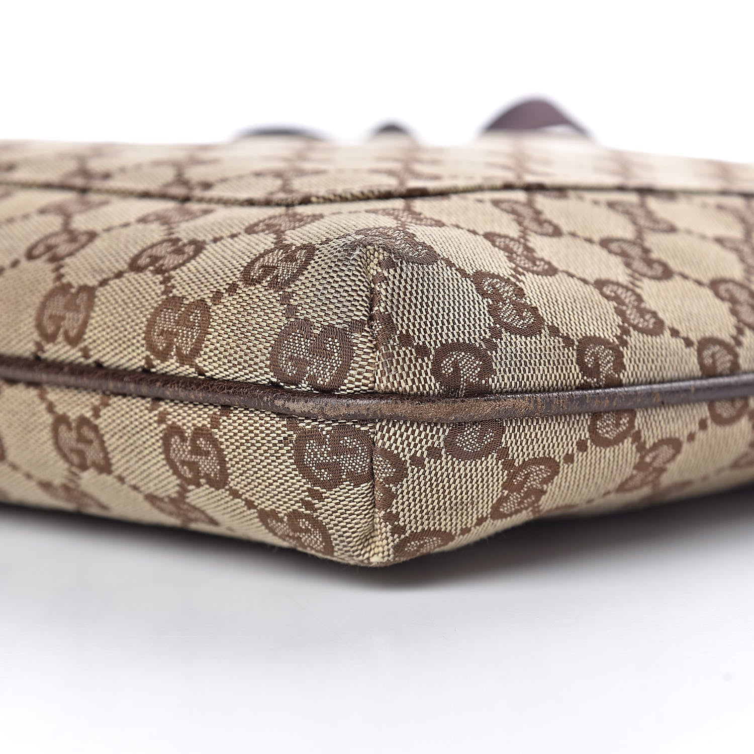Gucci Monogram Large Flat Messenger Bag Dark Brown 10 of 13