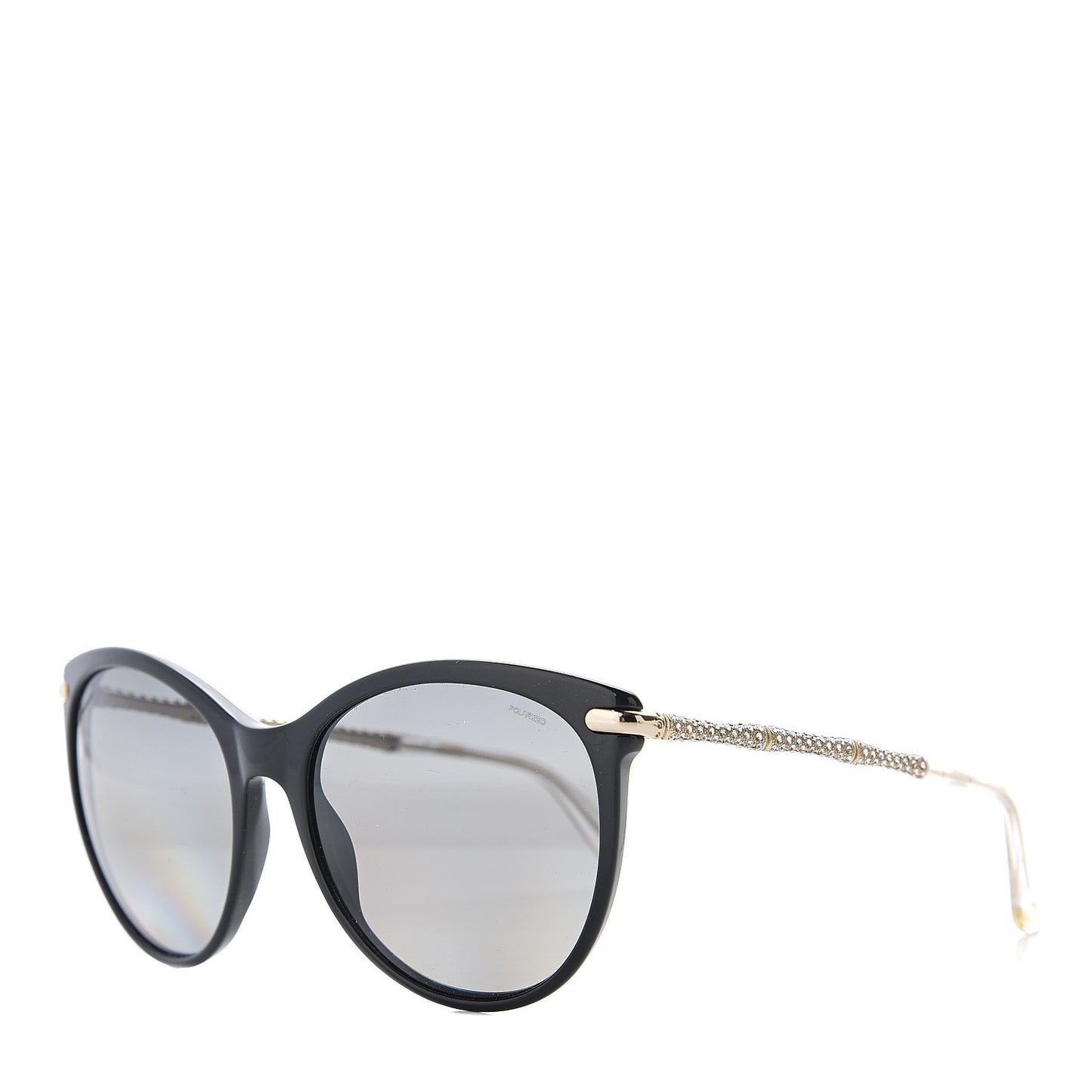 Crystal Bamboo Cat Eye Sunglasses GG3771 Black Gold