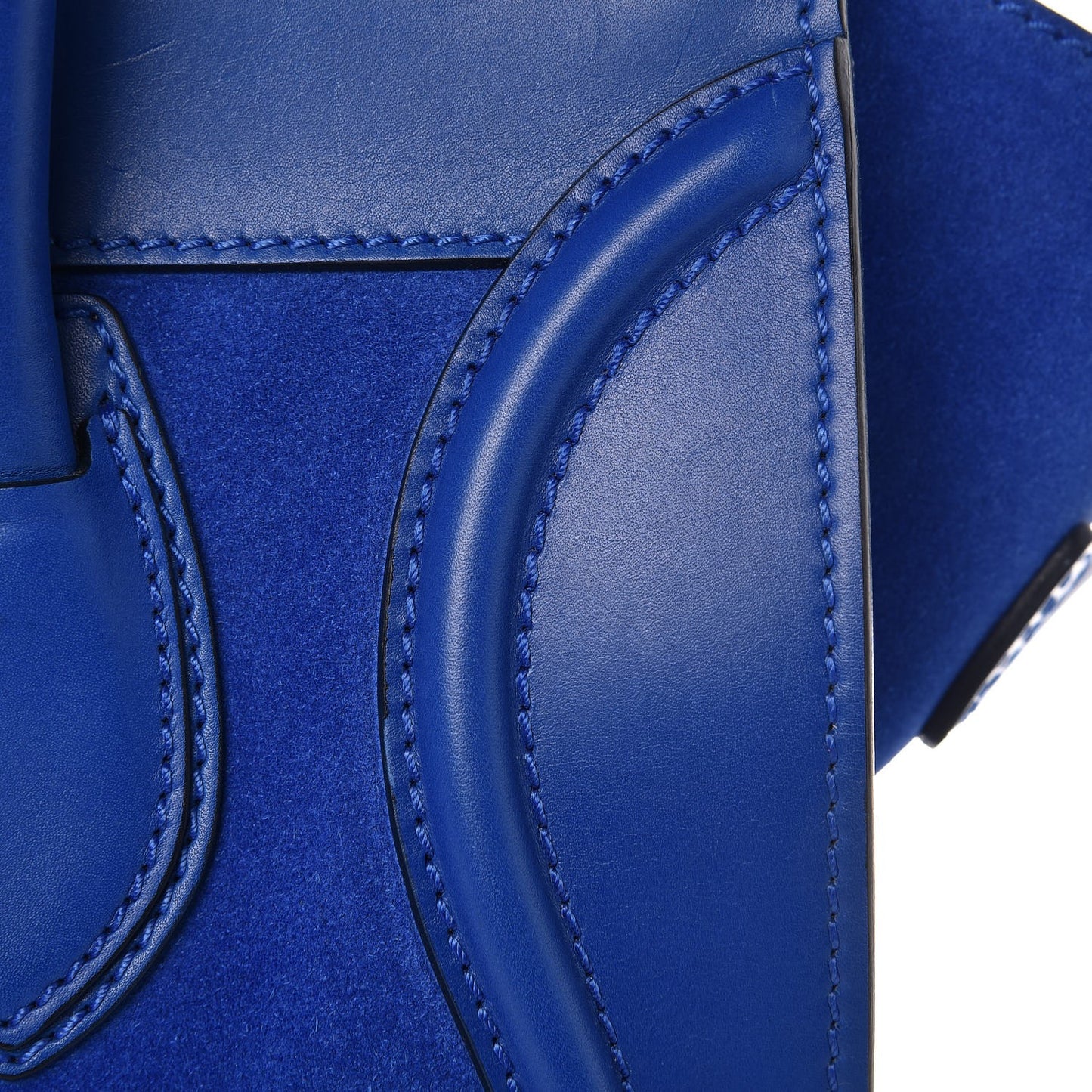 Smooth Calfskin Suede Mini Luggage Royal Blue