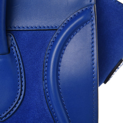 Celine Smooth Calfskin Suede Mini Luggage Royal Blue 8 of 15