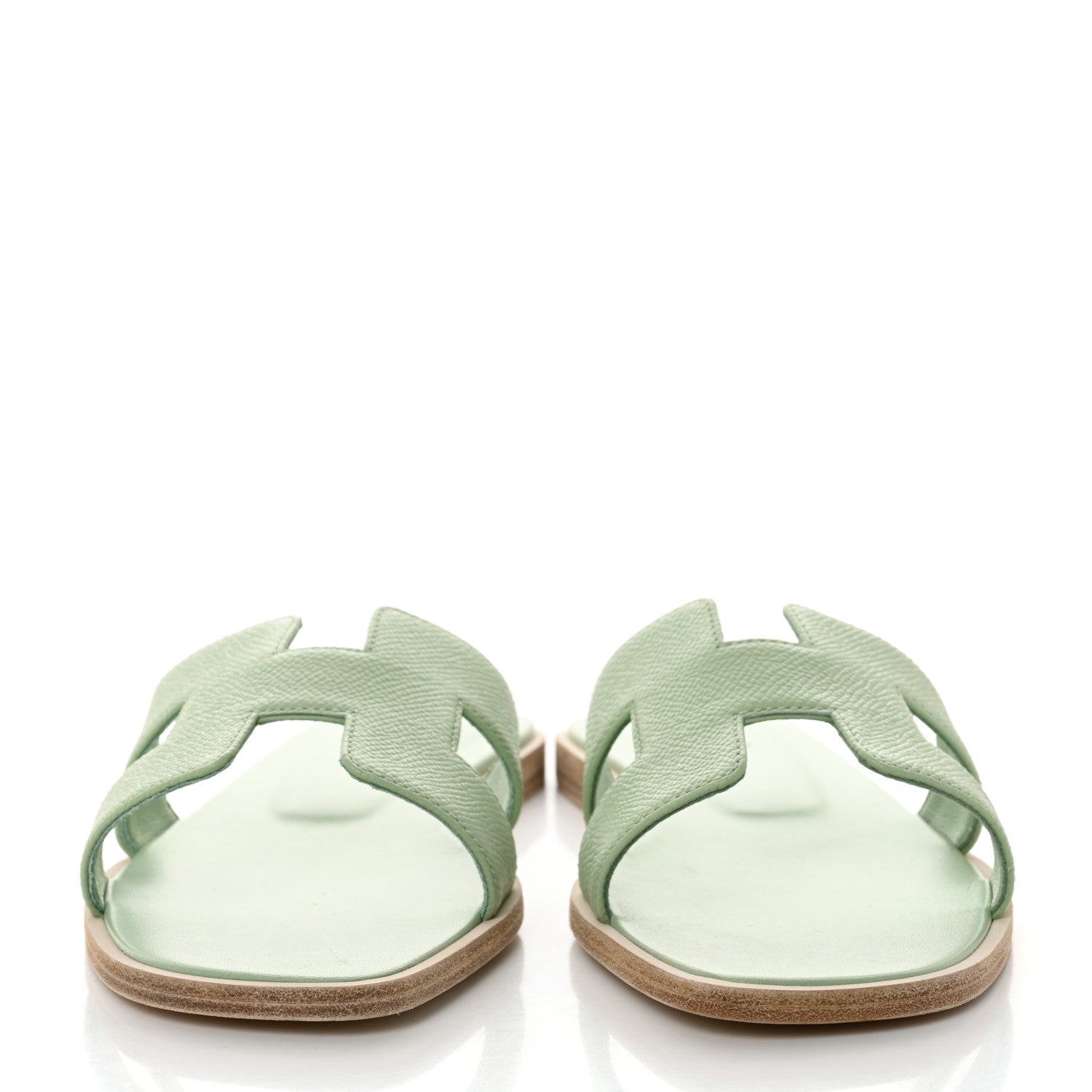 Hermes Epsom Oran Sandals 39 Vert Jade 2 of 8