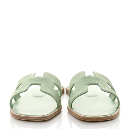 Hermes Epsom Oran Sandals 39 Vert Jade 2 of 8