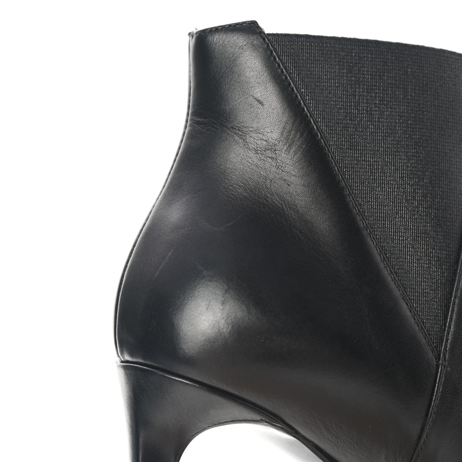 Saint Laurent Calfskin Classic Paris Ela 110 Ankle Boots 36 Black 10 of 10