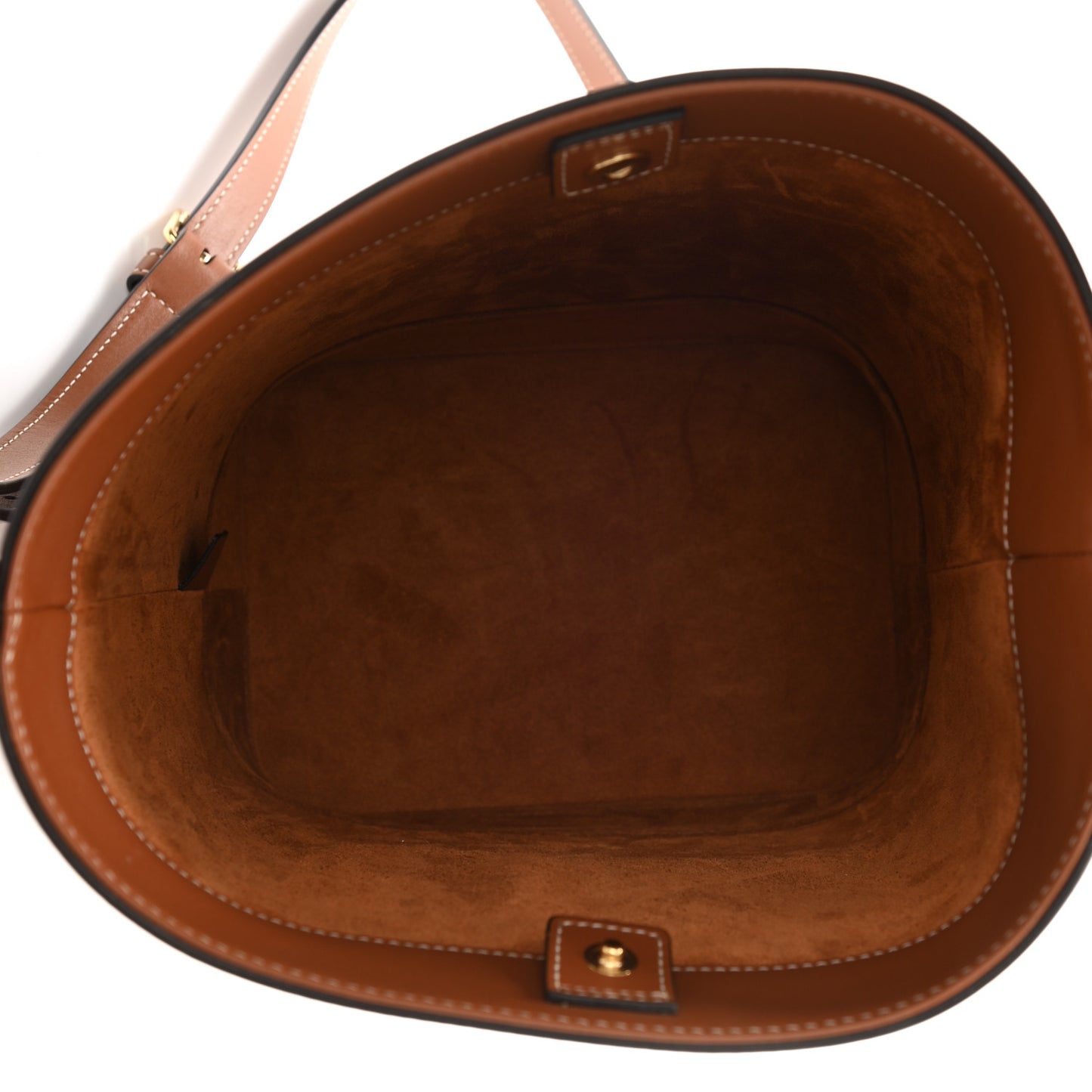 Smooth Calfskin Small Cuir Triomphe Bucket Bag Tan
