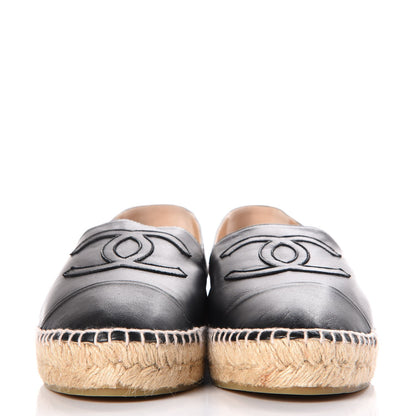 Chanel Lambskin CC Espadrilles 40 Black 2 of 10