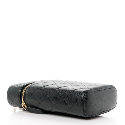 Chanel Caviar Quilted Phone Holder With Chain Black 4 of 10