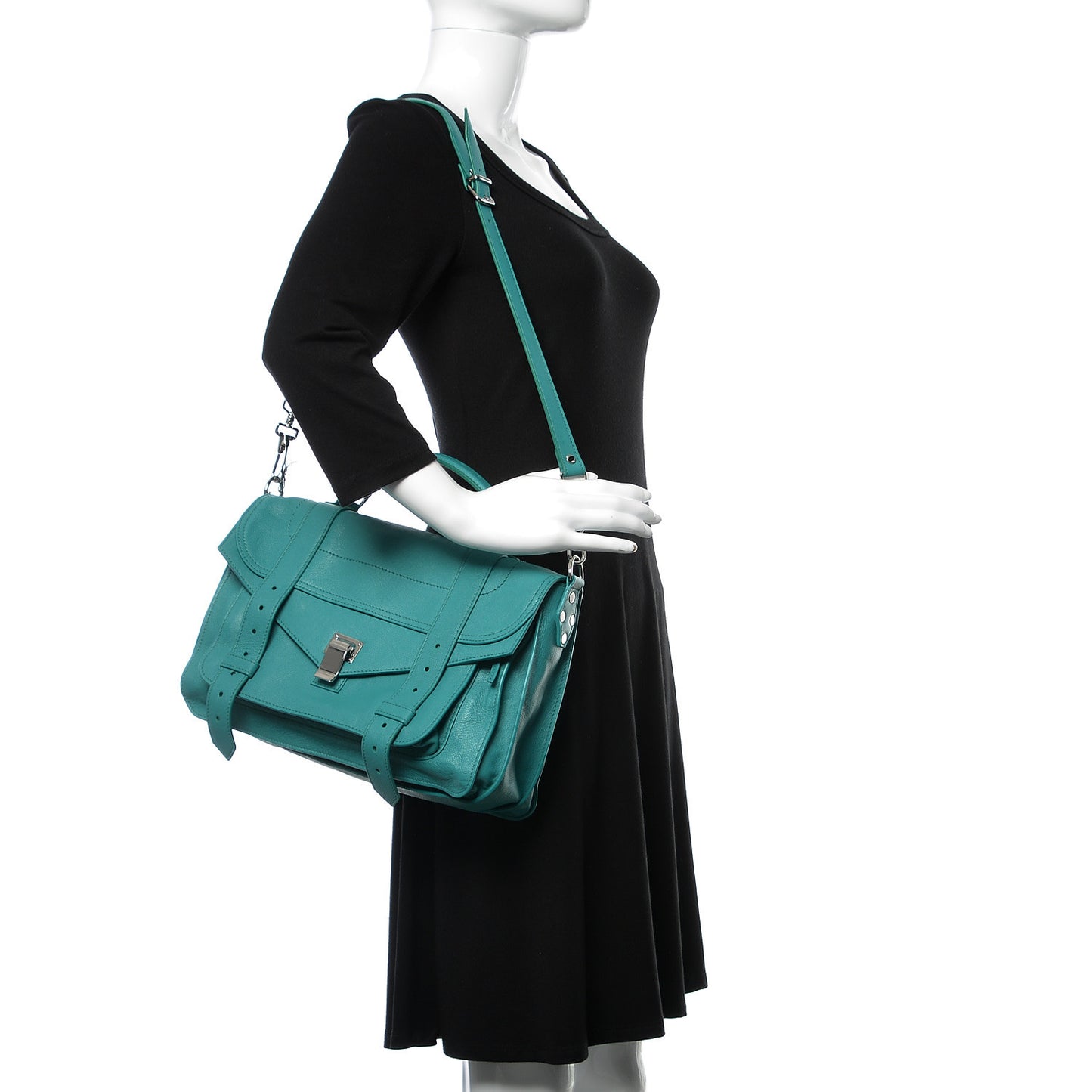 Lambskin PS1 Medium Satchel Emerald