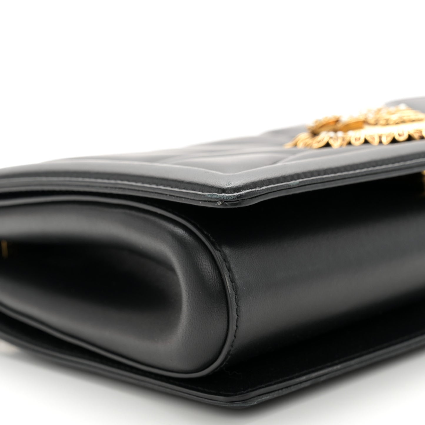 Calfskin Large Devotion Crossbody Bag Black