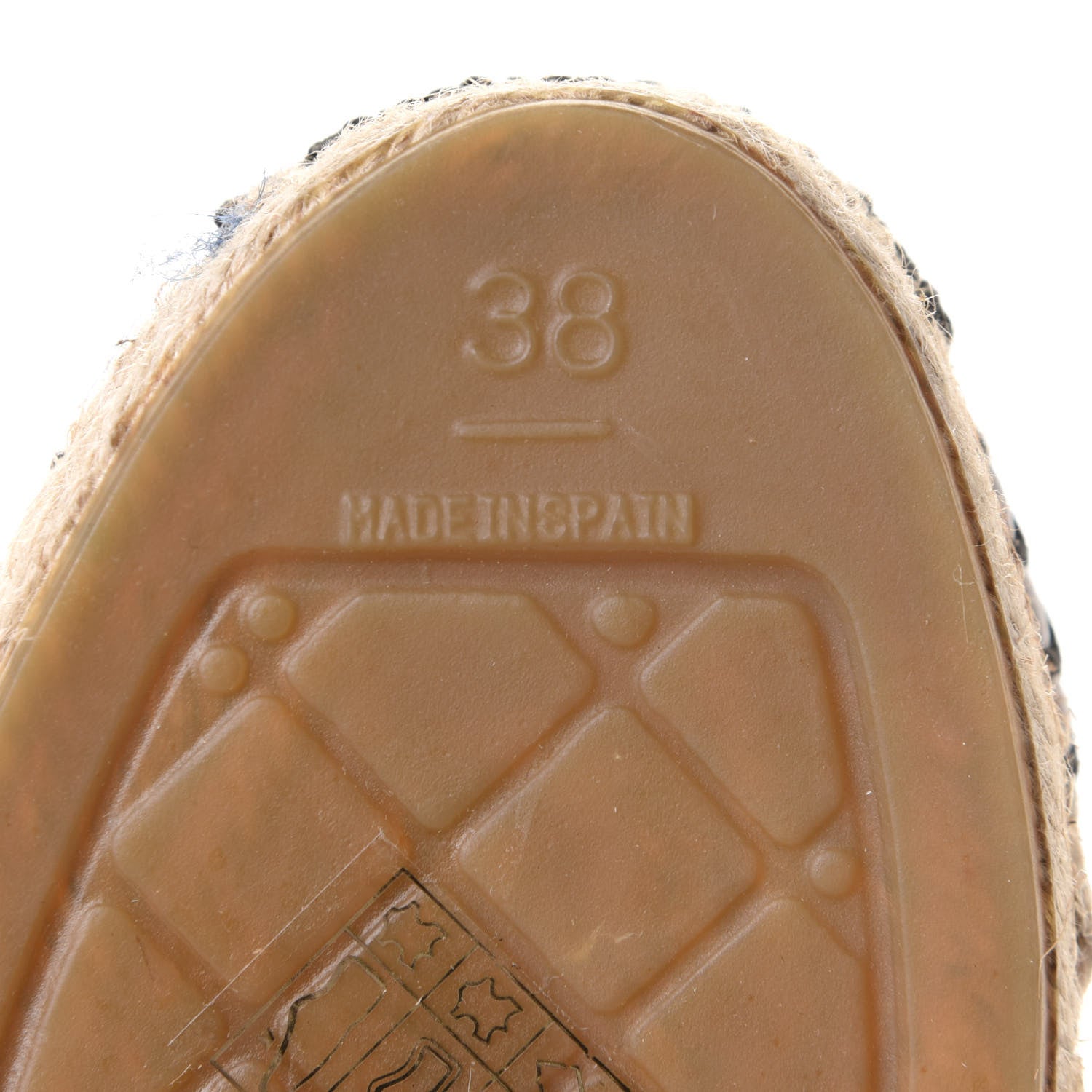 Chanel Lambskin Stitched CC Espadrilles 38 White Black 8 of 10