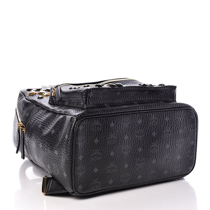 MCM Visetos Studded Medium Stark M Backpack Black 4 of 12