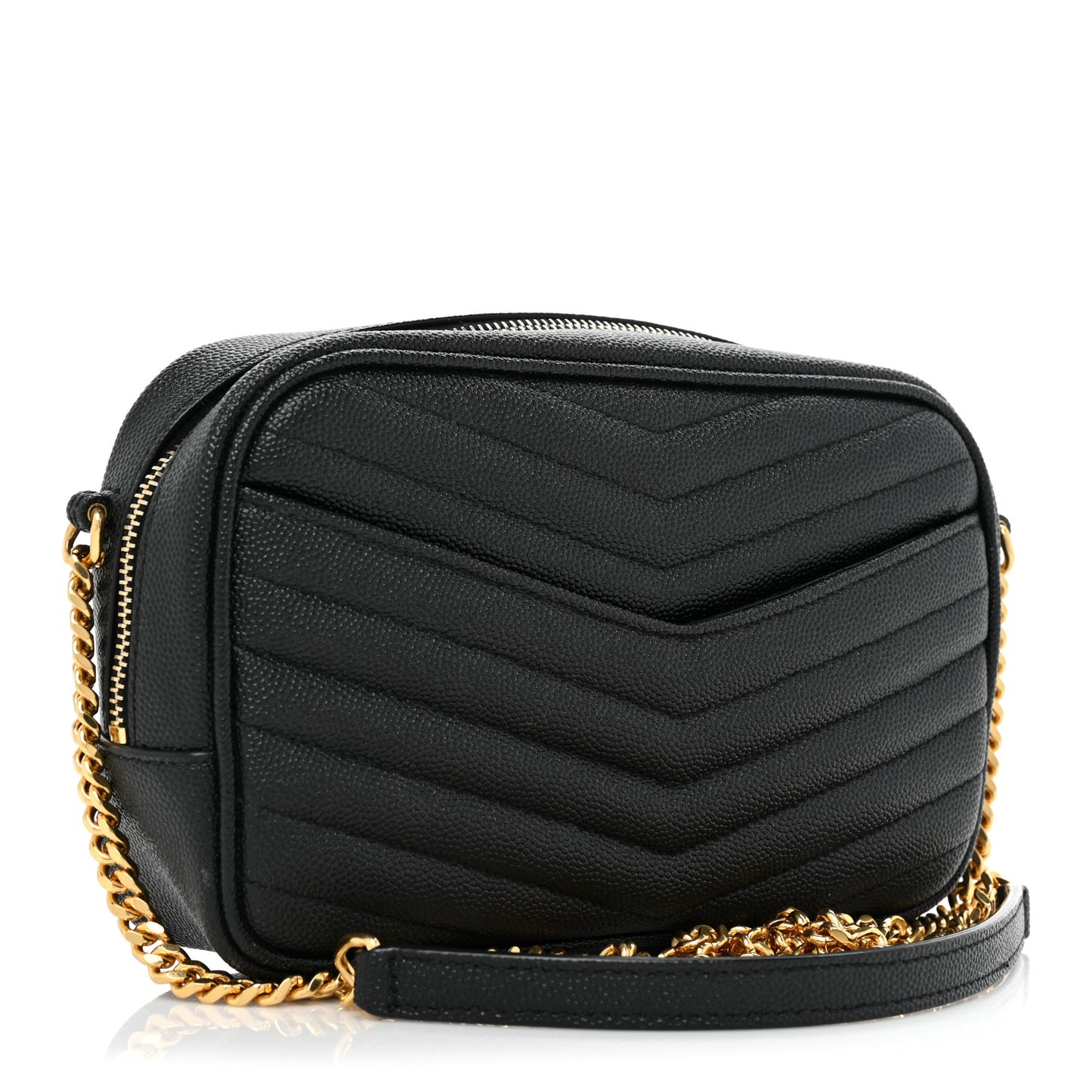 Grain De Poudre Matelasse Monogram Mini Lou Camera Bag Black