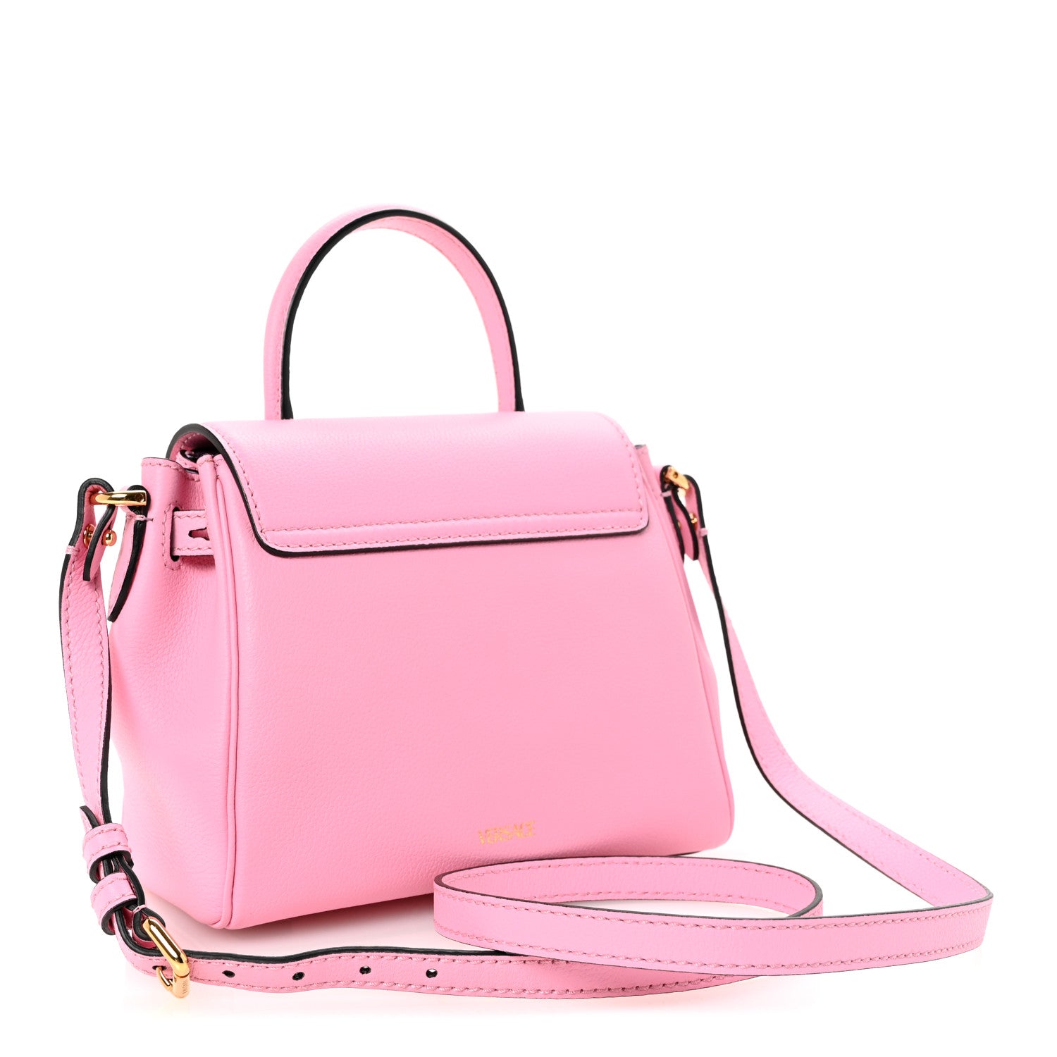 Versace Grained Calfskin Small La Medusa Top Handle Bag Pink 3 of 10